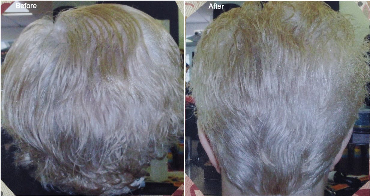Before and after a basic haircut