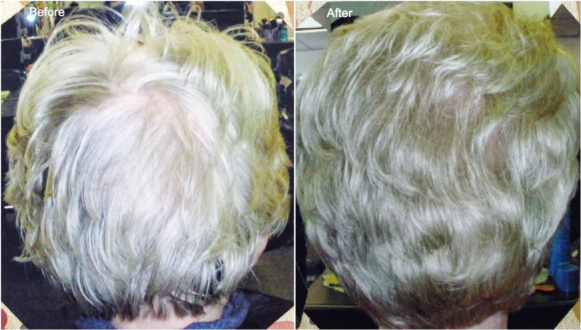 Before and after a curling iron set