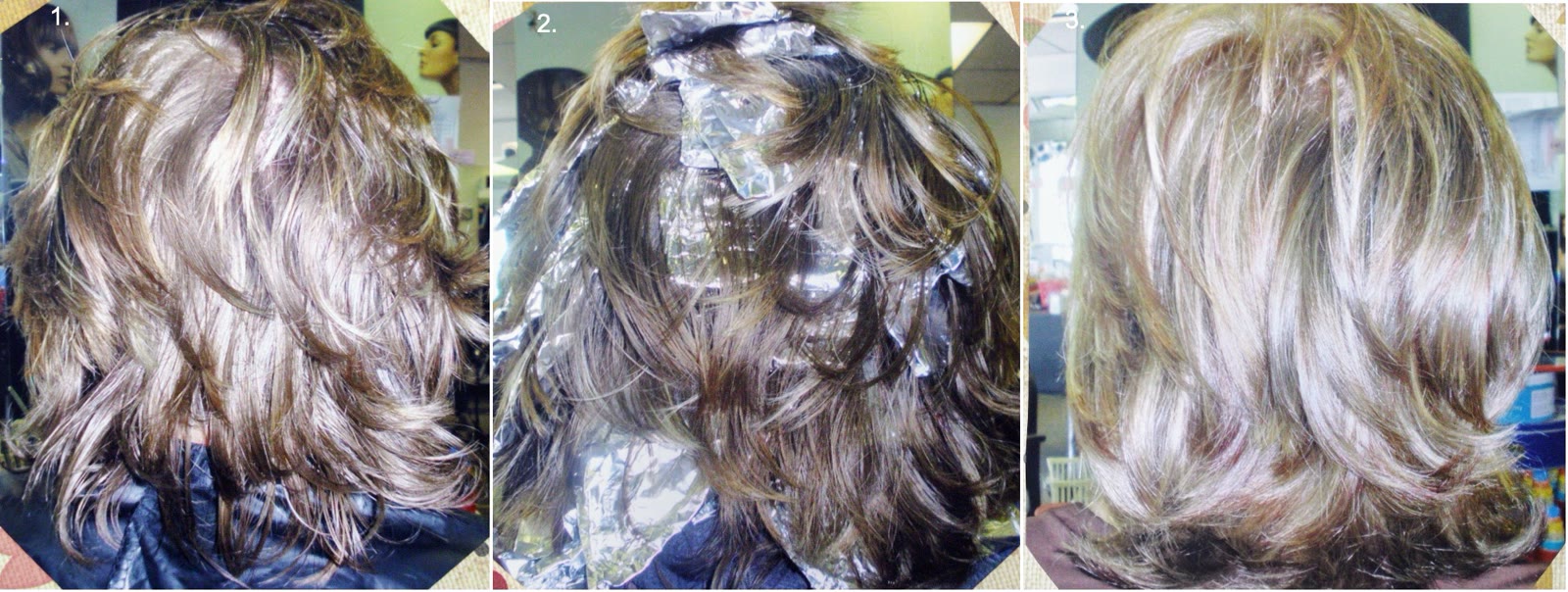 Highlights in two different colours blended through one head of hair